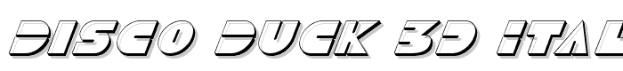 Disco Duck 3D Italic font